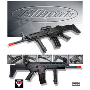 See Airsoft Rifle 1 Refurbished TSD SD16B 320 FPS 300 Rnd Bi-Pod Retractable/Folding Stock AEG Electric Airsoft Rifle