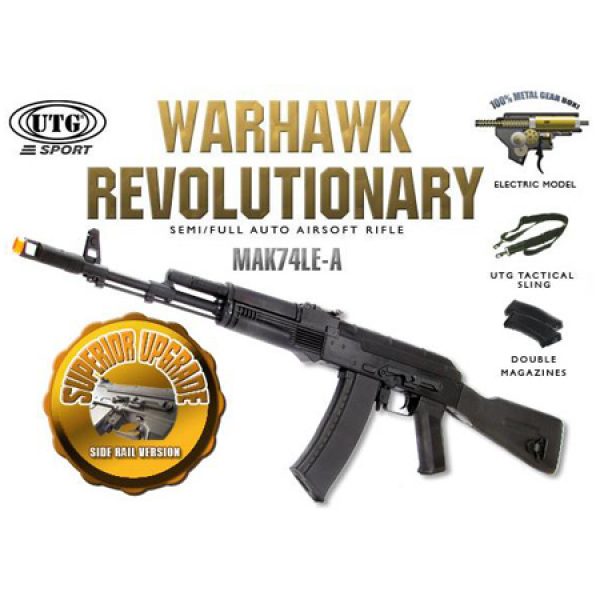 See Airsoft Rifle 1 UTG Warhawk AK47 Assault Rifle 300 Rnd FPS 320 AEG Electric Airsoft Gun