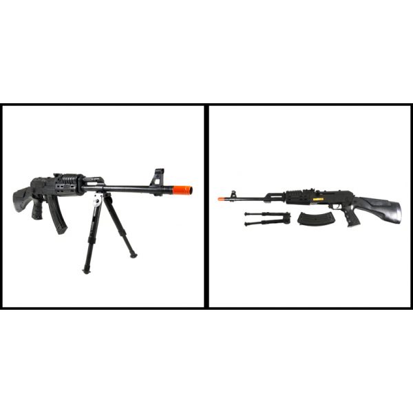 See Airsoft Rifle 2 A King AK-47 Assault Rifle FPS-200 Spring Airsoft Gun