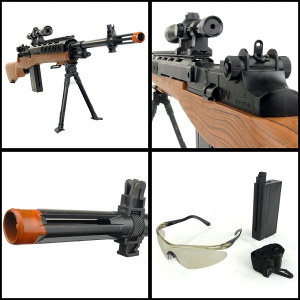 See Airsoft Rifle 2 Spring M14 Sniper Rifle Wood FPS-200 Airsoft Gun
