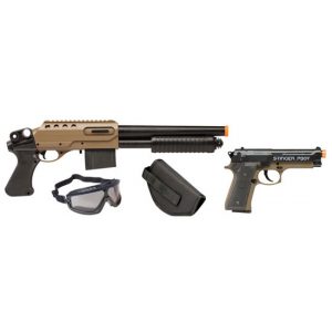 See Airsoft Rifle 1 Crosman Airsoft RECON Combo Kit with Stinger FPS-325 Spring Pistol & S32P FPS-350 Spring Rifle