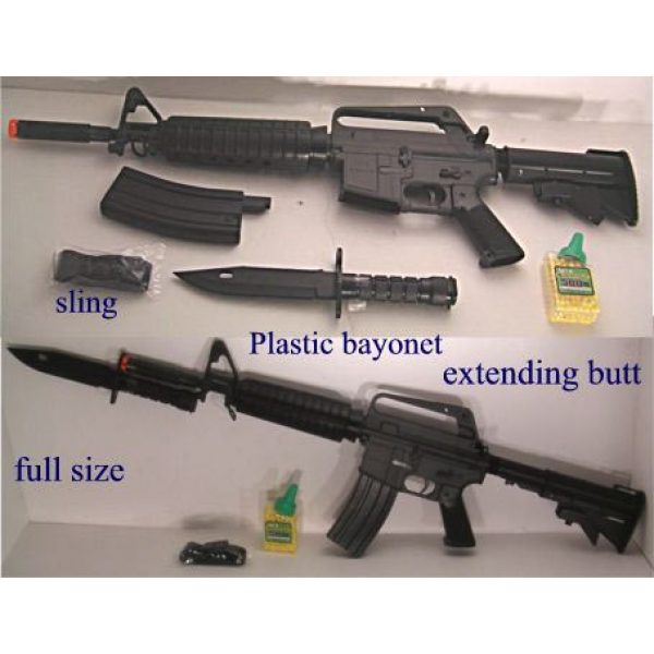 See Airsoft Rifle 1 HFC M16 Bayonet Assault Rifle FPS-235 Spring Airsoft Gun