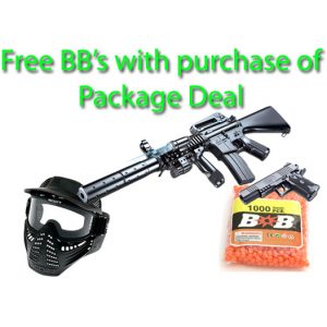 See Airsoft Rifle 1 M16A6Y Assault Rifle And Pistol Combo Spring Airsoft Gun Package Deal (Mask and BBs)