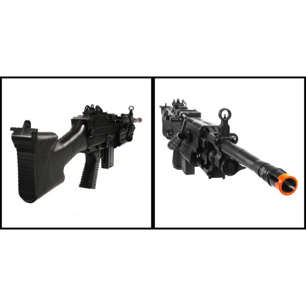 See Airsoft Rifle 2 MKII Full Scale SAW Machine Gun FPS-300 and PX4 Laser Pistol Combo Spring Airsoft Gun