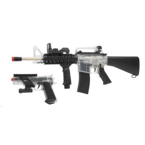 See Airsoft Rifle 1 On Duty Kit Licensed Colt MK IV Rifle FPS-205 and DPMS A11 FPS-295 Pistol Spring Airsoft Guns
