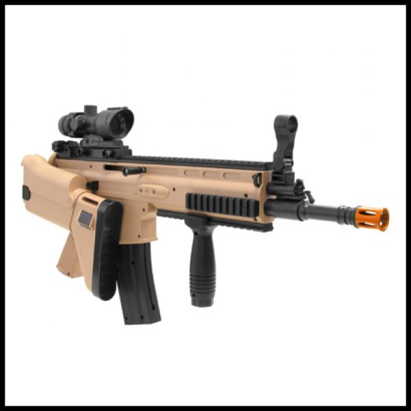 See Airsoft Rifle 2 Refurbished SCAR-L Assault Rifle FPS-350 Spring Airsoft Gun