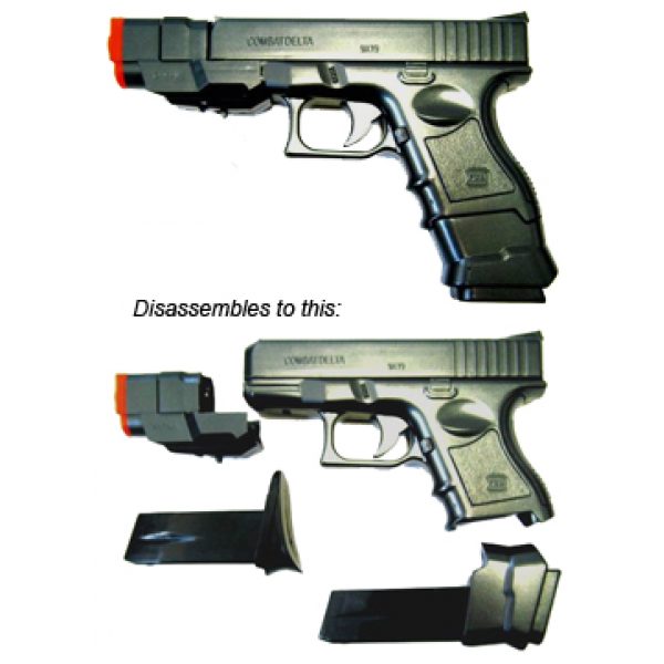 See Airsoft Rifle 1 Refurbished Spring CYMA Terminator 2 Style Pistol FPS-225, Recoil Compensator, Extra Magazine Airsoft Gun