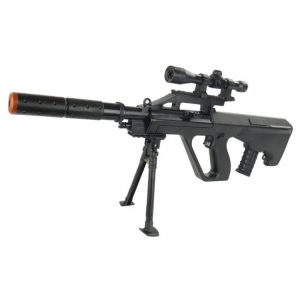 See Airsoft Rifle 1 Refurbished Spring Tactical OPS AUG FPS-200 Airsoft Assault Rifle With Bipod