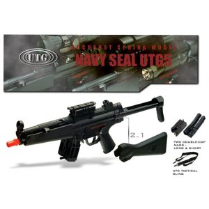 See Airsoft Rifle 1 Refurbished Spring UTG MP5 Sub Machine Gun FPS-300