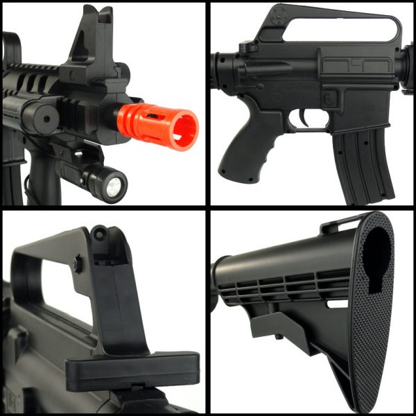 See Airsoft Rifle 2 Spec Ops M16A5 Assault Rifle FPS-220 Spring Airsoft Gun