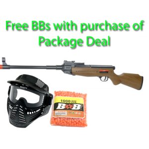 See Airsoft Rifle 1 Spring Breach Loading Hunter Style FPS-180 Airsoft Rifle Package Deal (Mask and BBs)