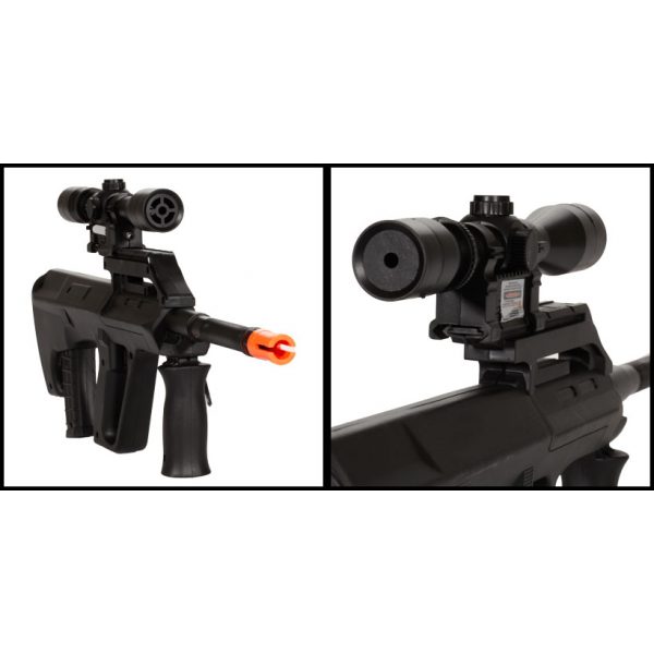 See Airsoft Rifle 2 Spring Covert Ops Mini AUG M191 Rifle FPS-175 Airsoft Gun with Laser Sight