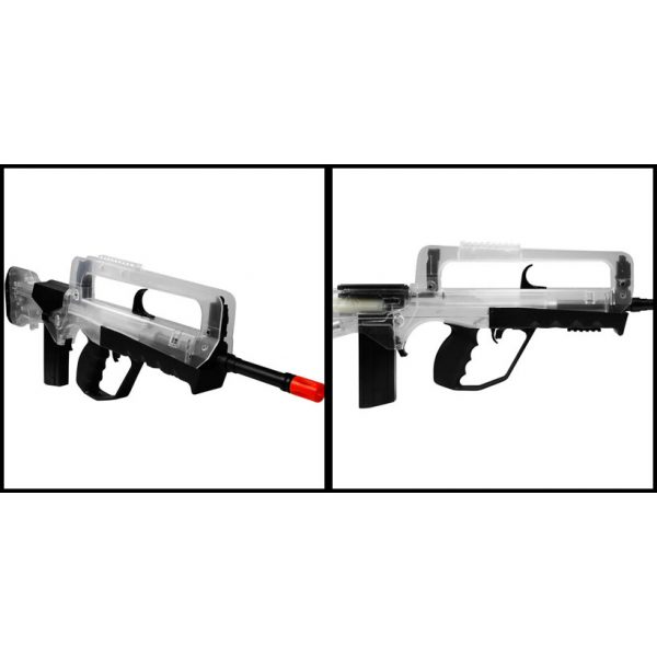 See Airsoft Rifle 2 Spring Cyber Gun The Foreign Legion FAMAS Clear Body FPS-370 Airsoft Gun