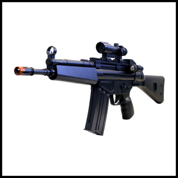 See Airsoft Rifle 2 Spring G3 Rifle FPS-340 Laser, Flashlight, Full Stock Airsoft Gun