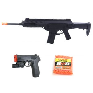 See Airsoft Rifle 1 Spring JLS RX4 Rifle and PX4 Laser Pistol Combo Airsoft Gun