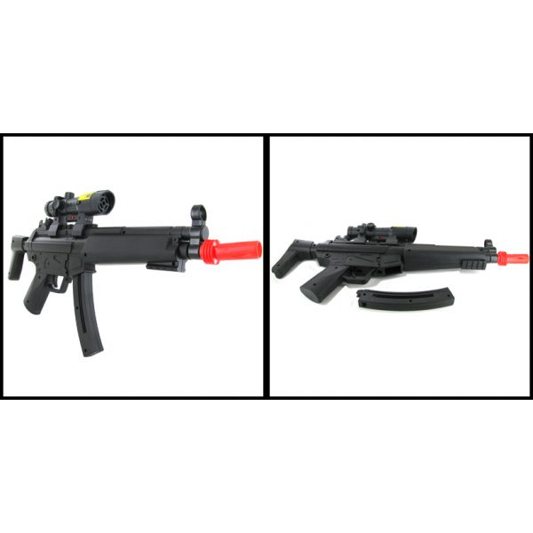 See Airsoft Rifle 2 Spring K51 Smart Eagle MP5 Assault Rifle FPS-245 Scope, Laser Airsoft Gun