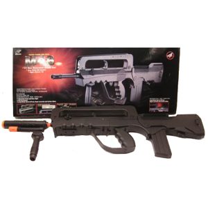 See Airsoft Rifle 1 Spring M17 Bullpup FPS-225, Red Dot, Tactical Light, Laser Airsoft Gun