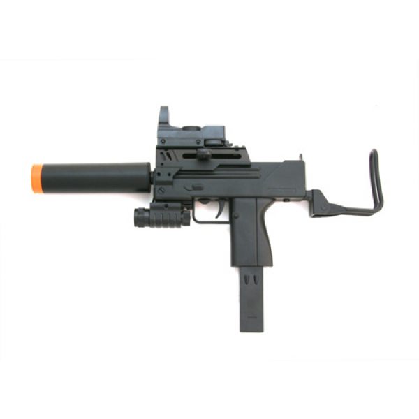 See Airsoft Rifle 1 Spring Mac 10 P815A Sub Machine Gun, FPS-200, Tactical Light, Silencer Airsoft Gun