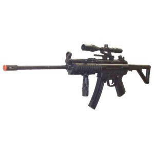 See Airsoft Rifle 1 Spring MP5 Sub Machine Gun FPS-230, Long Barrel, Scope Airsoft Gun