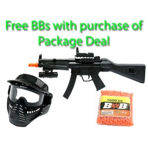 See Airsoft Rifle 1 Spring MP5A2 Submachine Gun FPS-270 Airsoft Gun Package Deal (Mask and BBs)