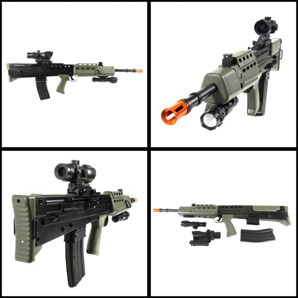 See Airsoft Rifle 2 Spring SA80 Rifle FPS-360 Airsoft Gun Package Deal (Mask and BBs)