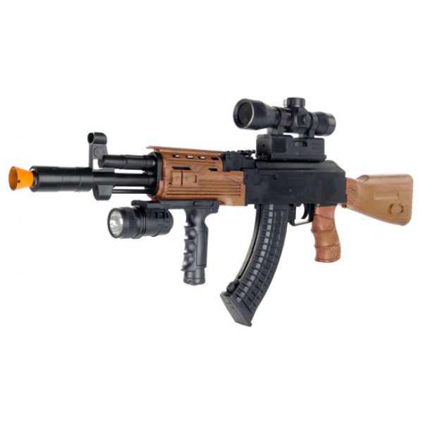 See Airsoft Rifle 1 Spring Spec Ops AK-47 FPS-230 Airsoft Assault Rifle With Scope And Flashlight