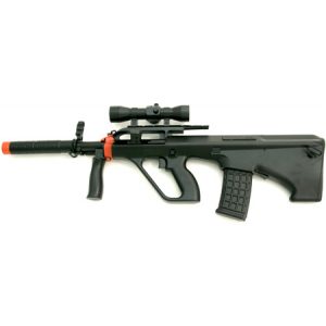 See Airsoft Rifle 1 Spring Steyr Aug Assult Rifle FPS-200, 30 Rnd. Clip, Scope Airsoft Gun