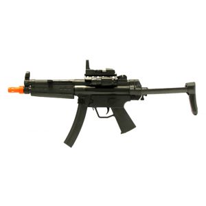 See Airsoft Rifle 1 Spring Submachine Gun FPS-200 Flashing Lights, Laser, Flashlight, RIS Airsoft Gun