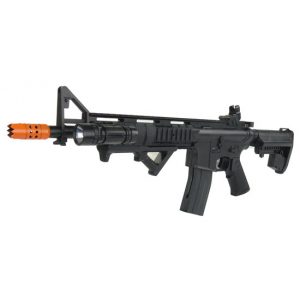 See Airsoft Rifle 1 Spring Tactical Assault RIS M4 FPS-200 Airsoft Rifle With Flashlight