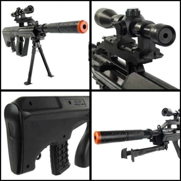 See Airsoft Rifle 2 Spring Tactical OPS AUG FPS-200 Airsoft Assault Rifle With Bipod