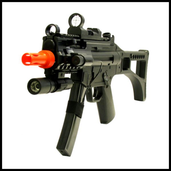 See Airsoft Rifle 2 Spring Tactical SWAT FPS-230 Laser, Flashlight, Sight, Full Stock Airsoft Gun