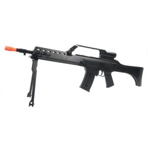 See Airsoft Rifle 1 Spring UK ARMS P1036 Rifle FPS-210 Bipod, Side Folding Stock, Laser, Flashlight Airsoft Gun