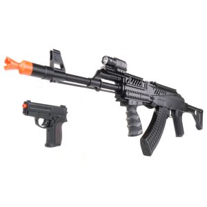 See Airsoft Rifle 1 Spring UK Arms P1148 FPS-250 Rifle and FPS-100 Pistol Airsoft Gun Set