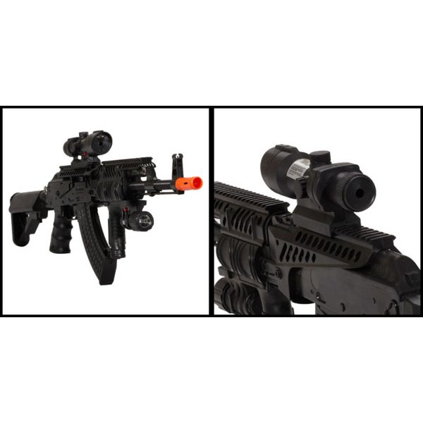 See Airsoft Rifle 2 Spring UK Arms P1194 FPS-300 Airsoft Rifle with Laser & Flashlight