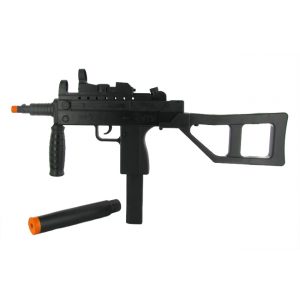 See Airsoft Rifle 1 Spring UZI Airsoft Gun with Stock, Silencer and Scope