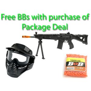 See Airsoft Rifle 1 Spring SG 550 Sniper Rifle FPS-200 Airsoft Gun Package Deal (Mask and BBs)