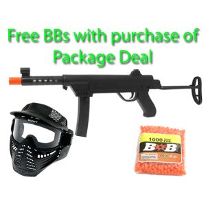 See Airsoft Rifle 1 Spring WWII PPS Submachine Gun FPS-150 Airsoft Gun Package Deal (Mask and BBs)