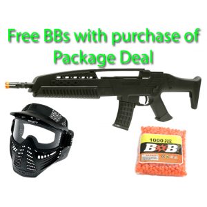 See Airsoft Rifle 1 Spring XM8 Pump Action Rifle FPS-250 Airsoft Gun Package Deal (Mask and BBs)