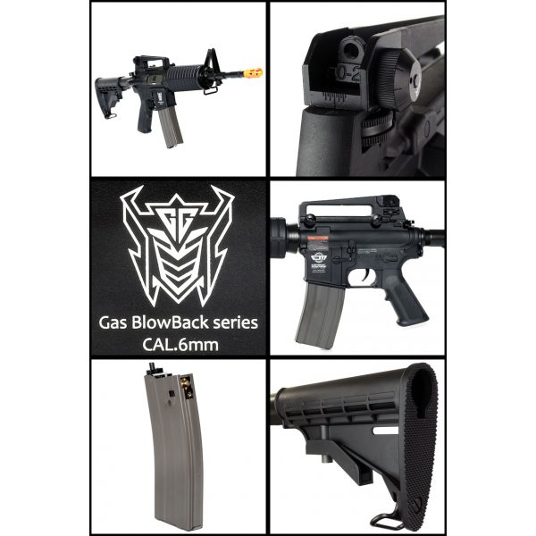 See Airsoft Rifle 2 Green Gas G&G CM16 Carbine FPS-430 Blowback Airsoft Rifle