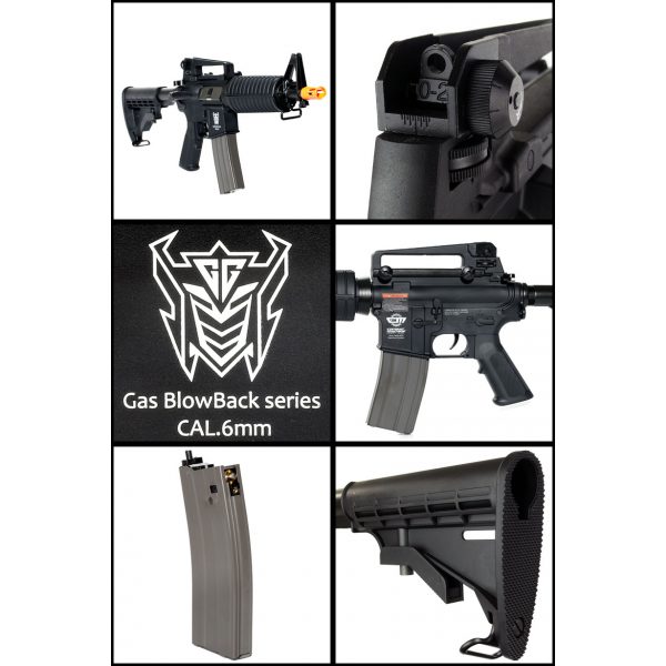 See Airsoft Rifle 2 Green Gas G&G CM16 Carbine Light FPS-430 Blowback Airsoft Rifle