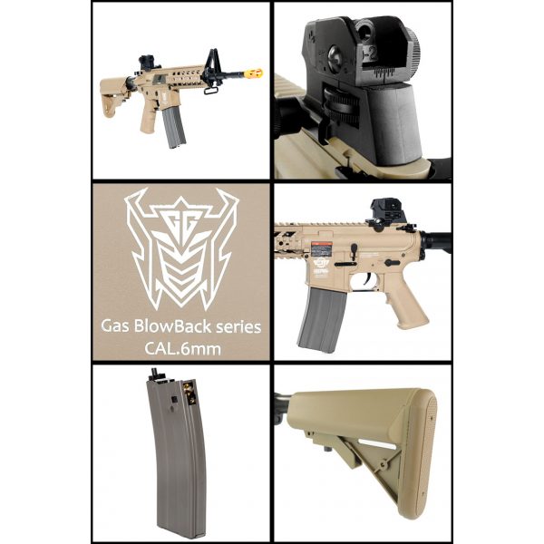 See Airsoft Rifle 2 Green Gas G&G CM16 Raider Long DST FPS-430 Blowback Airsoft Rifle