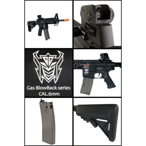 See Airsoft Rifle 2 Green Gas G&G CM16 Raider Long FPS-430 Blowback Airsoft Rifle