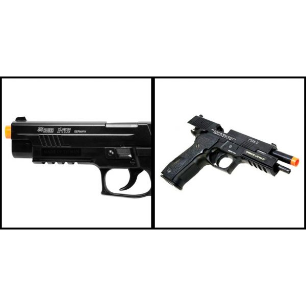 See Airsoft Pistol 2 CO2 Cyber Gun Sig Sauer P226 X-Five Pistol FPS-410 Full Metal Blowback Airsoft Gun Package Deal (Mask, CO2 and BBs)