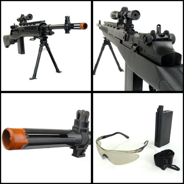 See Airsoft Rifle 2 Spring Special OPS M14 Sniper Rifle FPS-200 Airsoft Gun Package Deal (Mask and BBs)