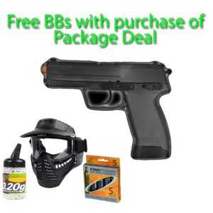 See Airsoft Pistol 1 CO2 Firepower Raider Pistol FPS-300 Airsoft Gun Package Deal (Mask, CO2 and BBs)