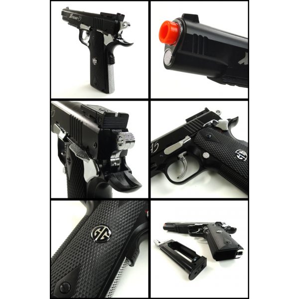 See Airsoft Pistol 2 CO2 G&G Xtreme 45 Pistol Silver FPS-500 Airsoft Gun Package Deal (Mask, CO2 and BBs)