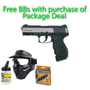 See Airsoft Pistol 1 CO2 Lethal Weapon 2 Sigma Pistol Firepower Interrogator FPS-350 Airsoft Gun Package Deal (Mask, CO2 and BBs)