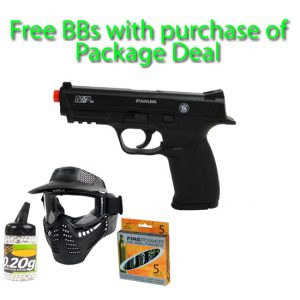 See Airsoft Pistol 1 CO2 Smith & Wesson M&P Pistol FPS-370 Airsoft Gun Package Deal (Mask, CO2 and BBs)