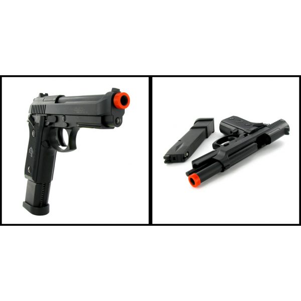 See Airsoft Pistol 2 CO2 Taurus PT99 Pistol Full Metal FPS-380 Blowback Airsoft Gun Package Deal (Mask, CO2 and BBs)