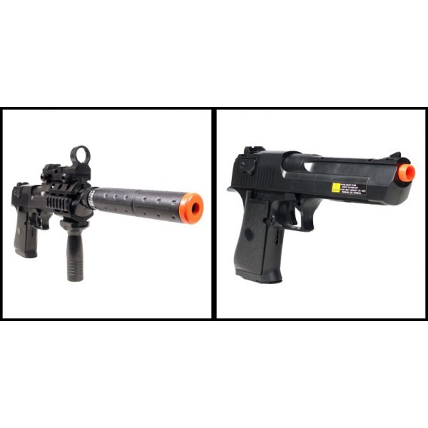 See Airsoft Pistol 2 Electric Full Auto Tactical 2018A Pistol Blowback Airsoft Gun Package Deal (Mask and BBs)